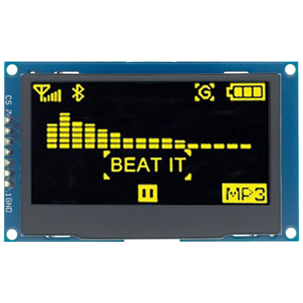 2.4" 2.42 inch 128x64 OLED LCD Display Module SSD1309 12864 7 Pin SPI/IIC I2C Serial Interface for Arduino UNO R3 C51