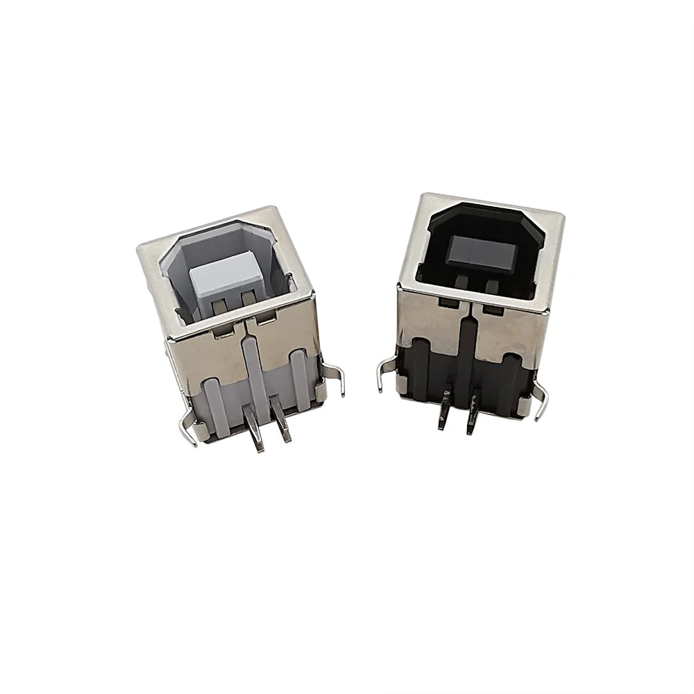 5Pcs B Type USB 2.0 Connector Female Socket Right Angle PCB Soldering Printer Interface Repair