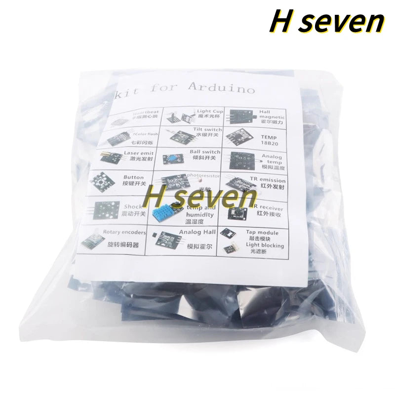 37 in 1 Sensors Modules 37 Kits Starter Kit with box for Arduino suitable for Raspberry Pi/STM32/ESP32/R3/51 Microcontroller
