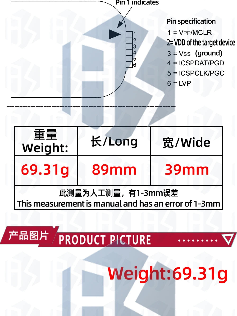 PICKIT3 PIC KIT3 PICKIT 3.5 Programmer Offline Programming PIC Microcontroller Chip +PIC Programmer adapter seat