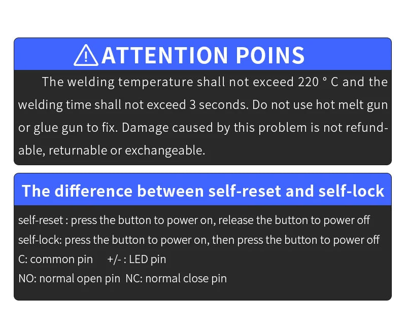 1/5pcs 7mm Power Push Button without fixation Momentary Self Reset Latching Mini Button Switch On Off 1NO 1NC 3A/125V 1A/250V