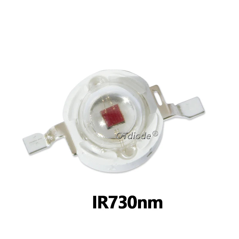 IR LED 3W 730nm 740nm 850nm 940nm 1050nm 3Watt Chip Diode Infrared Red Beads Radiation Bulb Laser Flashlight Night Vision Camera