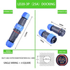 IP68 Waterproof Male Female Electrical Connector LD Series2/3/4/5/6/7/9-Pin Panel-Mount Screw Wire Cable Aviation Plug Connector