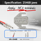 Ratchet Quick-Change Crimping Pliers SN-68 with 6 Jaws for Automotive Terminals, Dupont Terminals, Wire Crimping Tool Kit