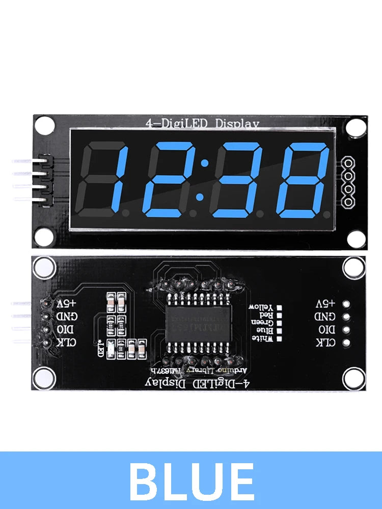 TM1637 LED Display Module 4 Digit Time Indicator Tube 7 Segment Digital Indicator Tube 0.56 Inch Digital LED Module