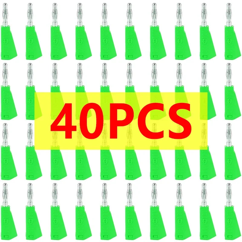 40/200Pcs Stackable Banana Plug 4mm Banana Plug Soldering Electrical Connector DIY Tools Copper Nickel Plated Banana Plugs
