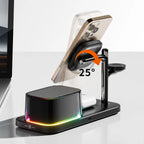 Super Fast QI2.2 25W Magnetic Wireless Charger Station For Galaxy S25/S26 iPhone 17 16 Pro Max Apple& Galaxy Watch Airpods Buds