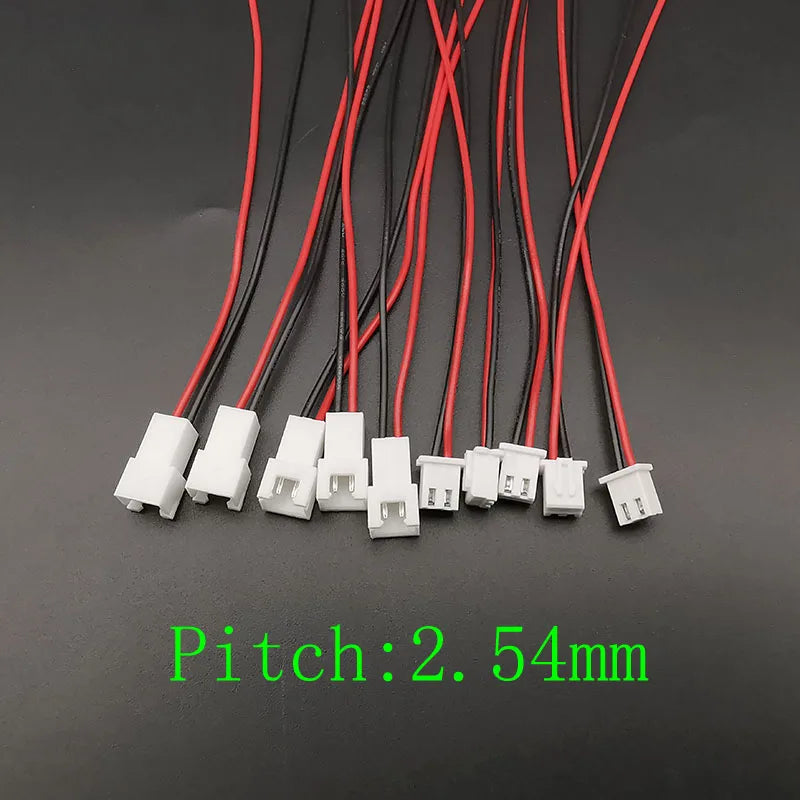 5/10Pairs Mini Small JST 1.25mm / PH 2.0mm / XH 2.54mm Pitch 2 Pin Connector JST 2Pin Male Female Plug Socket With Wire Cable