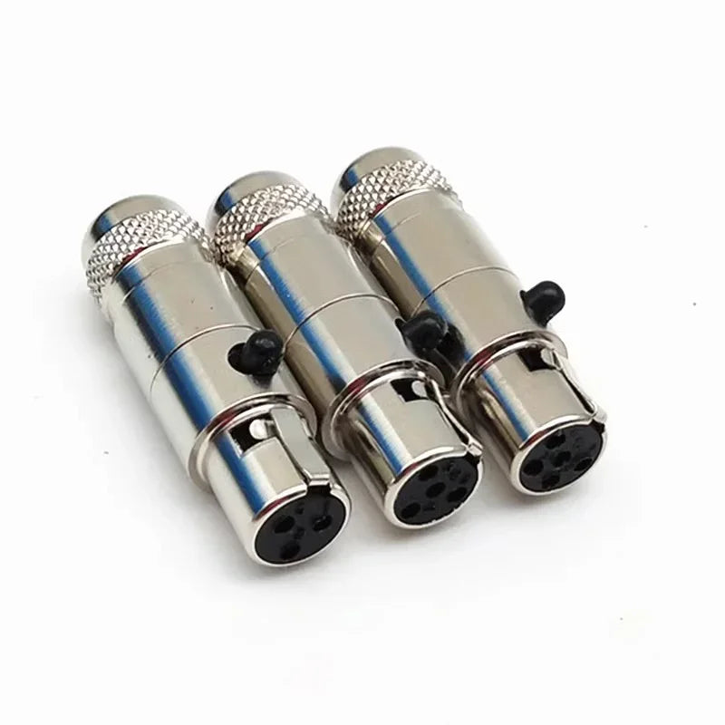 Mini XLR Aviation Connector 3/4/5/6pin Female Plug Male Socket Zinc Alloy+copper Pins for MIC Microphone Audio Video Connecting