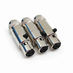 Mini XLR Aviation Connector 3/4/5/6pin Female Plug Male Socket Zinc Alloy+copper Pins for MIC Microphone Audio Video Connecting