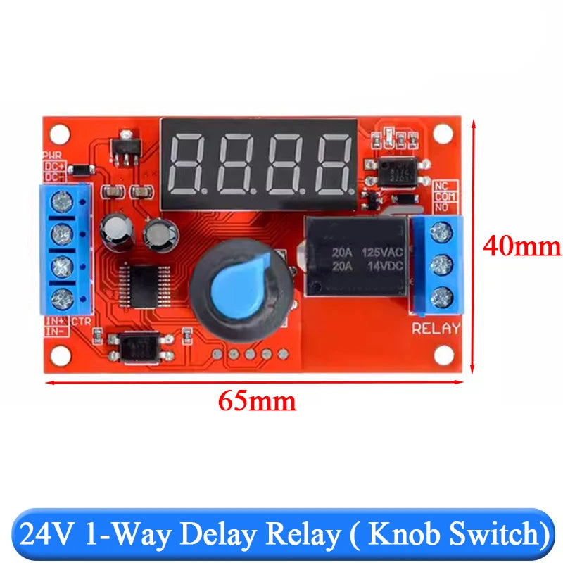 DC 5V 12V 24V 10A Adjustable Time Delay Relay Module LED Digital Timming Relay Timer Delay Trigger Switch Timer Control Switch