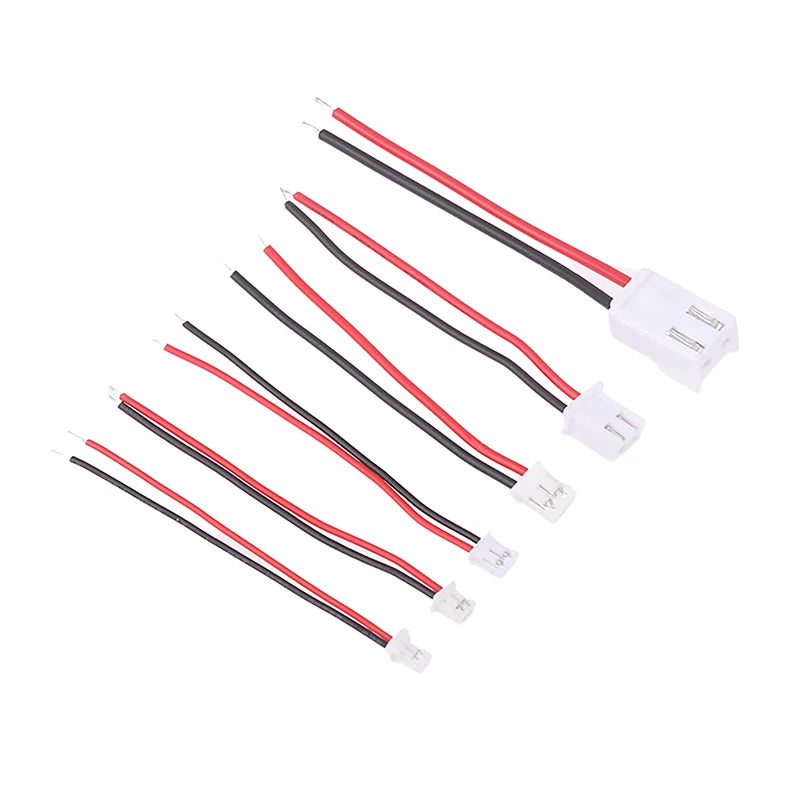 NEW 10Pcs Small Mini JST 1.0/1.25/1.5/2.0/2.54/3.96mm PH 2.0mm XH 2.54mm 2 Pin Male Female Plug Jack Connector Cable Wire