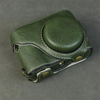 Handmade Leather Case for Panasonic Lumix TZ99 ZS99 Camera Carrying Bag with Adjustable Shoulder Strap
