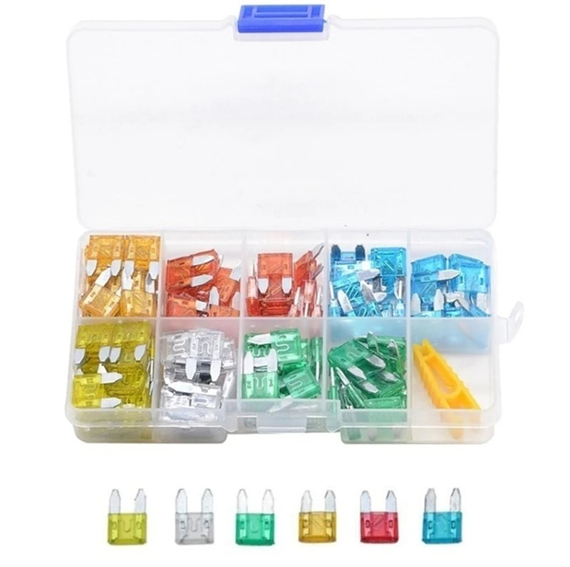 100/120pcs Car Blade Fuses Assortment Kit, Automotive Replacement Fuses Low Profile Mini Blade Fuses for Car Boat Truck