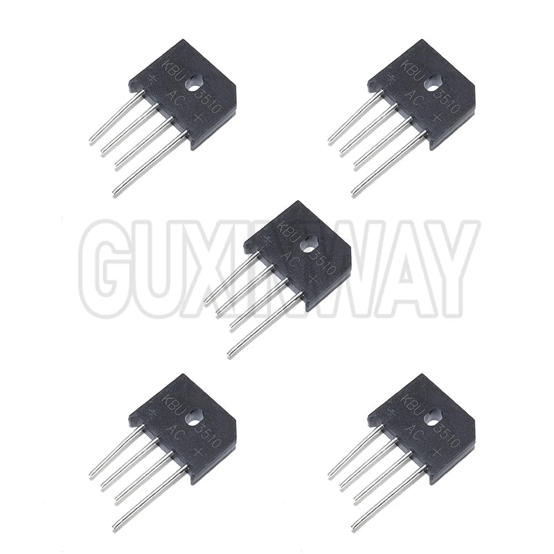 5pcs KBU606 KBU608 KBU610 KBU808 KBU810 KBU1010 KBU1510 KBU2510 KBU3510 Flat Rectifier Bridge Diode Bridge Rectifier