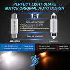 2X 28 31 36 39 41mm C5W 5730 Ceramic LED Car Festoon Dome Interior Reading Light Map Lamp Bulb DC12V/24V Canbus Error Free