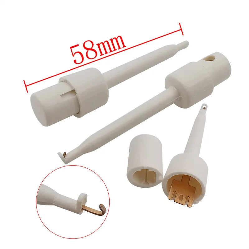 5Pcs 42mm 58mm Round Mini Single Test Hook Clip Testing Probe For Electronic Testing IC Grabber Large Size Crocodile Clips