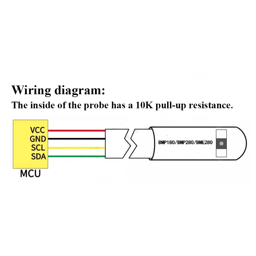 High-Precision Temperature Humidity Atmospheric Pressure Integrated Sensor Module BMP180 BME280 BMP280 I2C Output Transmitter