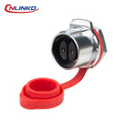 CNLINKO M24 Industrial Power & Signal Connector 2-24 Pin 25A 500V Waterproof IP68 Semi-Metal Solder Type Single-Hole Mount