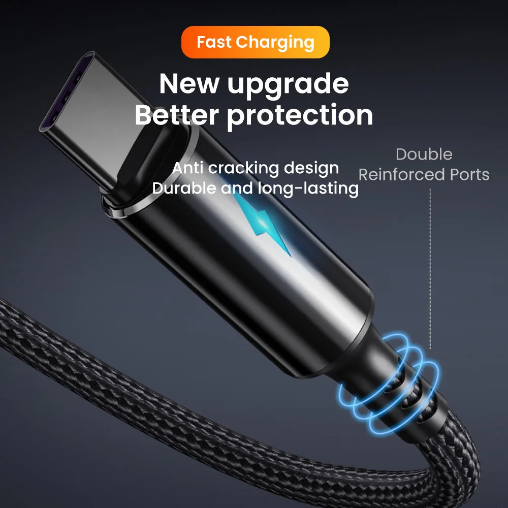 25cm Short USB Type C Cable 3A Data Micro USB Cable for iPhone Huawei Xiaomi Power Bank Fast Charging Data cable