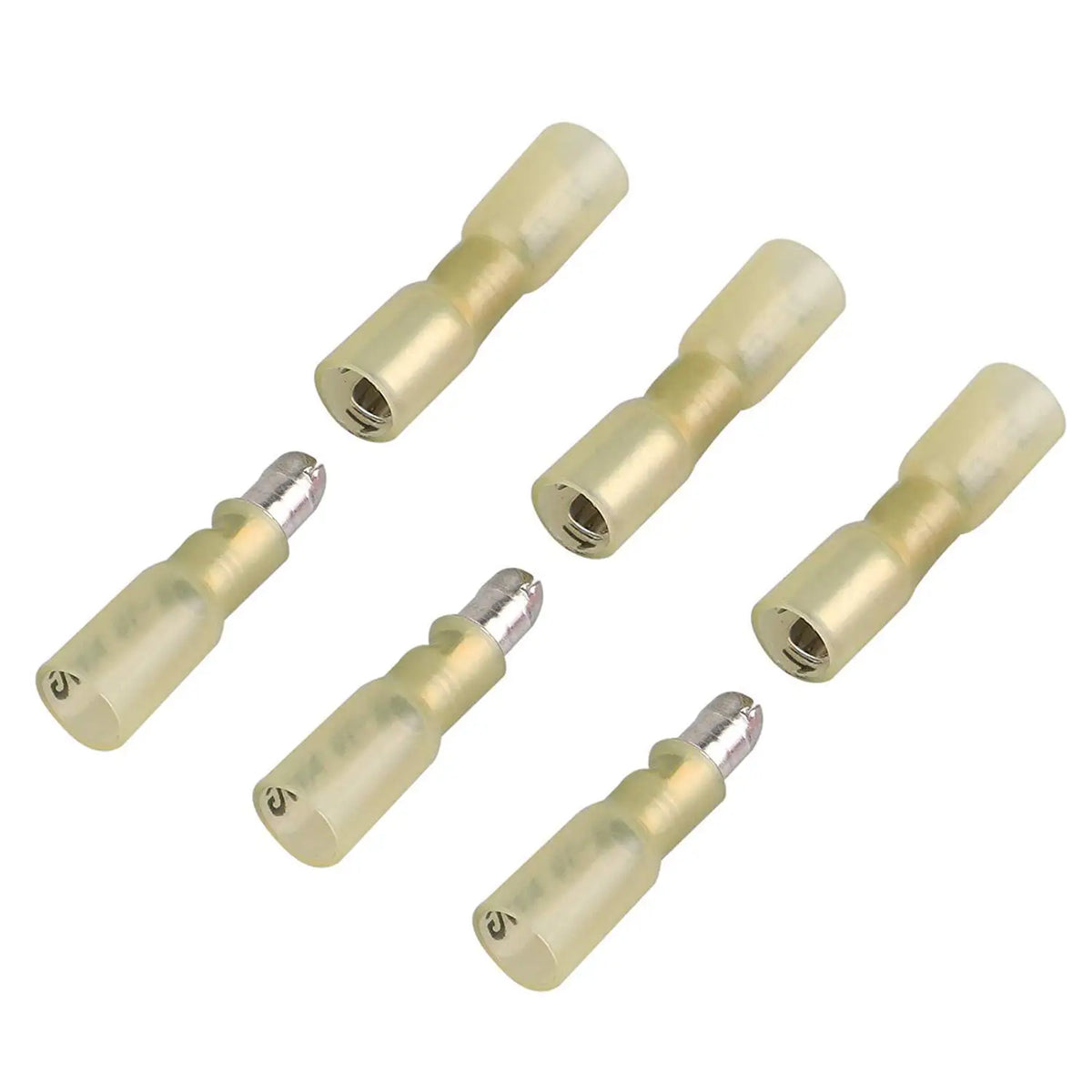 50/100PCS Heat Shrink Bullet Connectors Elelctrical Cable Butt Crimp Terminals Female Male Waterproof Insulated Wire Terminals