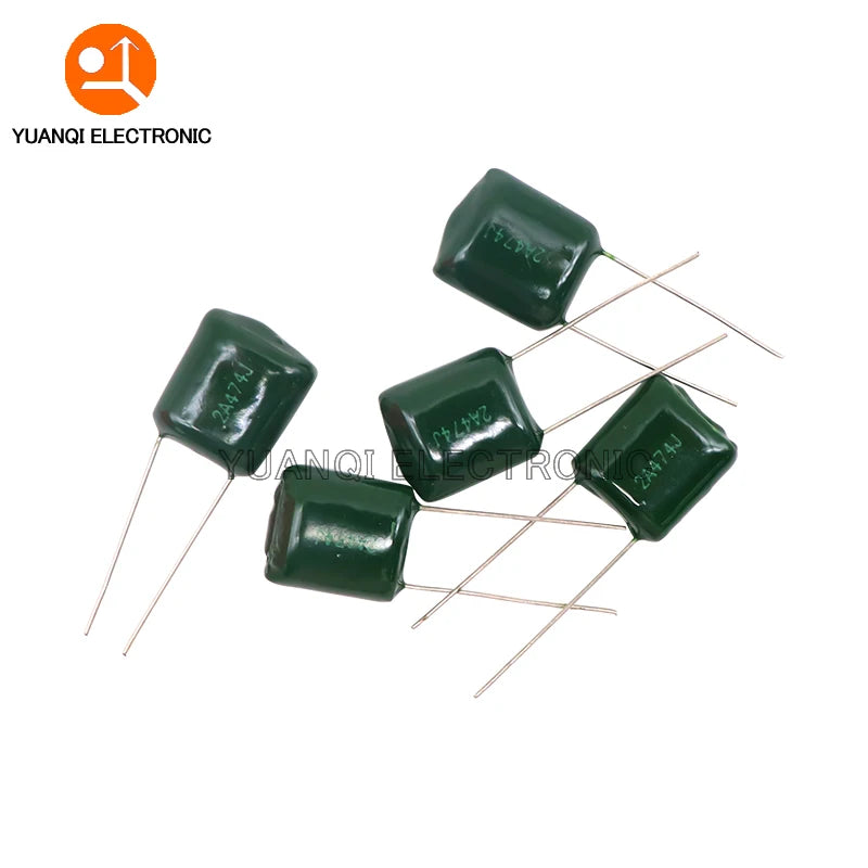 20PCS 100V Polyester Film Capacitor 124 154 224 334 474 2A124J 2A154J 2A224J 2A334J 2A474J 0.15UF 0.22UF 0.33UF 0.47UF