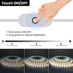 5V LED Strip Light USB Dimmer/Switch White Warm Blue Waterproof Adhesive Tape 2835 60LEDs Cabinet Room Night Lighting 1M 3M 5M