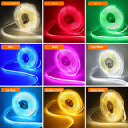 5V USB COB LED Strip Light 3Keys Touch Dimmable ON/OFF Switch Bright Red Green Blue Warm White 320LEDs Flex Ribbon Tape 8mm PCB