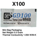 100 Pieces 0.5g Mini Bag Packaging GD Brand Series GD900 Thermal Grease Paste CPU Heat Sink Compound MB05