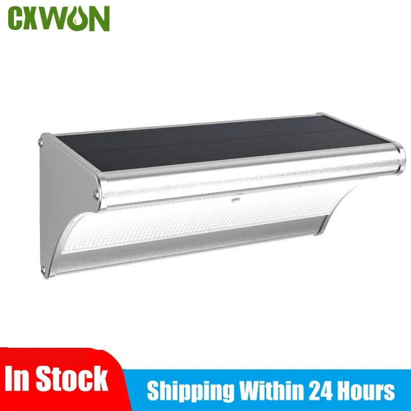 Outdoor Solar Led Lights with Radar Sensor 60LED Reflector Solar Sensor Aluminium Wall Lamp for Garden Light Outdoor Lighting
