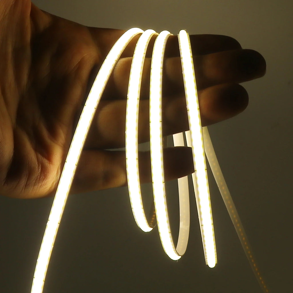 DC 5V USB COB Strip 3MM 5MM 8MM White/Pink/Red/White/Yellow/Ice Blue/Green Flexible Ribbon Rope Home Decor TV Backlight