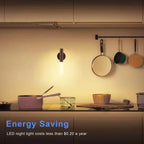 LED Rechargeable Magnetic Wall Lamp Smart Motion Sensor Night Light Portable for Hallway Bedroom Stairs Bathroom Cabinets Decor