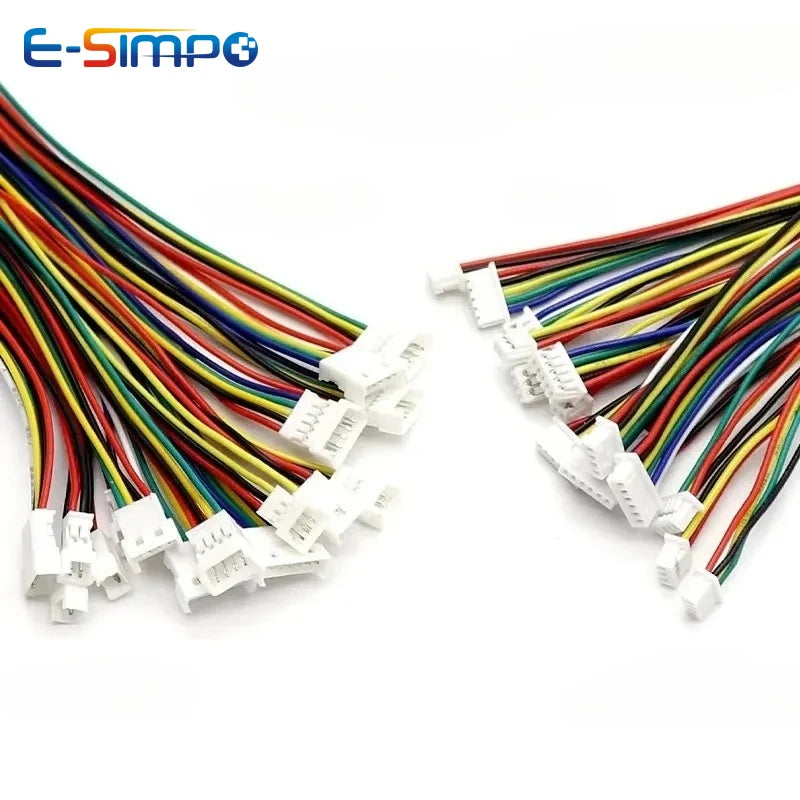 10pcs 15cm JST1.25 1.25mm 2P 3P 4P 5P 6P Male Female Plug Butt-joint Aerial Docking Crimp Terminal Wire Cable Connector