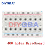 MB102 Breadboard Micro Usb Power Supply Module + 400 Tie Points Holes Universal Solderless PCB Breadboard + 65pcs Jumper Wires