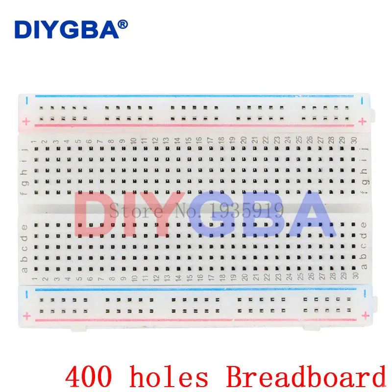 MB102 Breadboard Micro Usb Power Supply Module + 400 Tie Points Holes Universal Solderless PCB Breadboard + 65pcs Jumper Wires