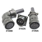 Aviation Plug MS3108B MS3106A MS3102A 18-10S 20-4S 20-15S 20-18S 20-29S 22-22S 24-10S 24-11S Servo Motor Panel Metal Connector