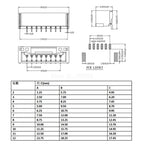10PCS 1.0 1.25 1.5 2.0 2.54 SH/JST/ZH/PH/XH 1.0MM 1.25MM 2.0MM 2.54MM Male Pin Header Socket Dip/Right Angle SMD 2/3/4/5-9P Pin