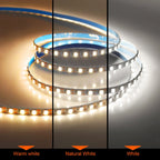 5V 2835 LED Strip Light Ultra Thin 3mm 5mm PCB 1 LED Cut 2835 120LEDs/m 8mm Flexible Tape IP21 Not Waterproof Warm Natural White