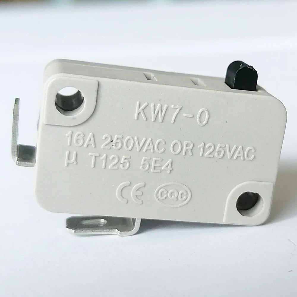KW7-0 Momentary Microswitch Micro Switches for Microwave Oven Game Machine Electric Cookers 16A 125VAC/250VAC 1NO 2Pins, 4-Pack