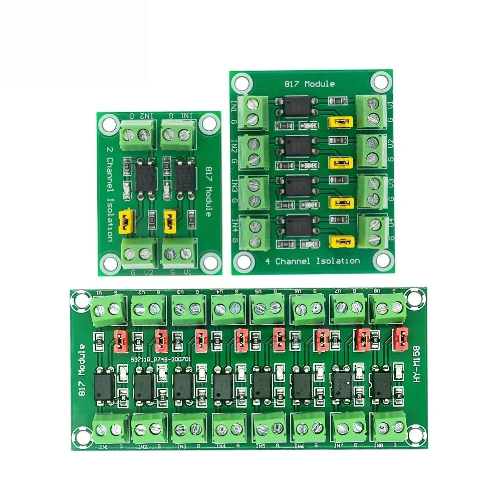 PC817 2/4/8 Channel Optocoupler Isolation Board Voltage Converter Adapter Module 3.6-30V Driver Photoelectric Isolated Module