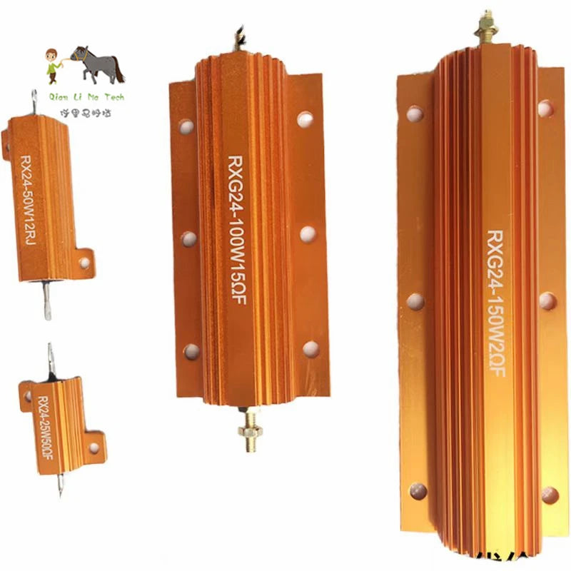 100W RX24 Aluminum Power Metal Shell Case Wirewound Resistor 220 250R 270R 300R 330R 390R 400R 450R 470R 480R 500R 510R 560R ohm