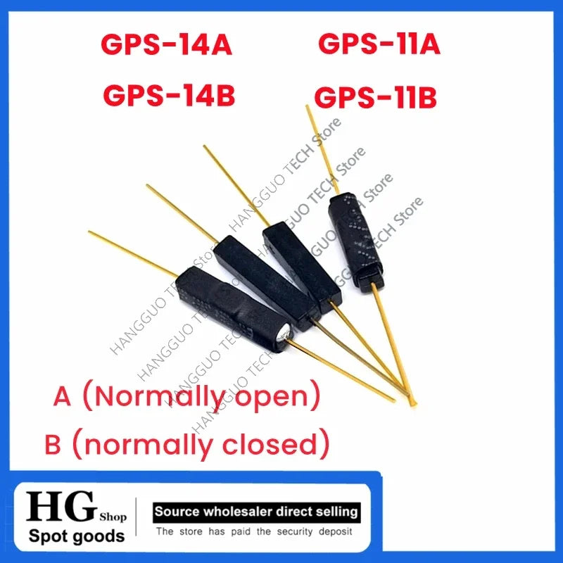 5pcs/Lot GPS-14A GPS-14B 14MM 11A 11B reed tube A normally open B normally closed plastic sealed magnetic switch