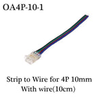 COB Led Strip Connector Light Strip Wire Connectors 2 3 4 Pin L-shaped For 5 8 10mm Width PCB Single Color RGB CCT Strip