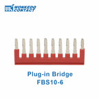 10Pcs PT4 Push-in Terminal Strip Plug PT-4 4mm² Cable Connector Electrical Connect Din Rail Screwless Terminal Block PT 4