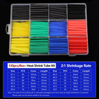 2:1 Heat Shrink Tube Kit Thermoresistant Shrinkage Tubing Wire Wrapping Electrical Connection Cable Insulation Sleeved Protecter