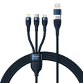 Baseus 3 in 1 USB Type C Cable for iPhone 15 14 13 12 Pro Charger Cable 100W Micro USB Type C Cable for Macbook Samsung Xiaomi