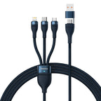 Baseus 3 in 1 USB Type C Cable for iPhone 15 14 13 12 Pro Charger Cable 100W Micro USB Type C Cable for Macbook Samsung Xiaomi