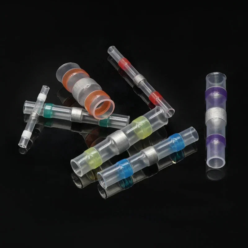 Solder Seal Wire Connectors 3:1 Shrinkage Rate Waterproof Electrical Cable Terminals Heat Shrink Tube Electrical Butt Splice