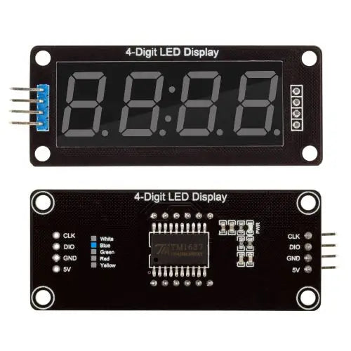 2Pcs TM1637 4 Digit 7 Segment Digital Tube Clock Module 0.56-inch LED Display Module blackboard Red Blue Green Yellow White