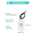 1/2Pcs CBB60 Running Capacitor 3-100uF 450V 2 Wire Electric Air Compressor Motor Run Starting Capacitor for Washing Machine